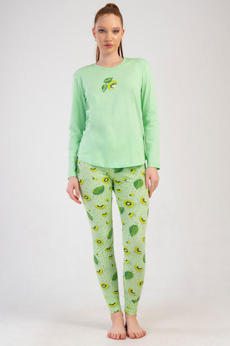 KADIN LYC SUPREM O YAKA UZUN KOL ETEGI OVAL MANSETLI TAYT PIJAMA TAKIM