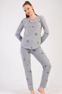 KADIN P.SUPREM O YAKA UZUN KOL ETEGI OVAL PIJAMA TAKIM