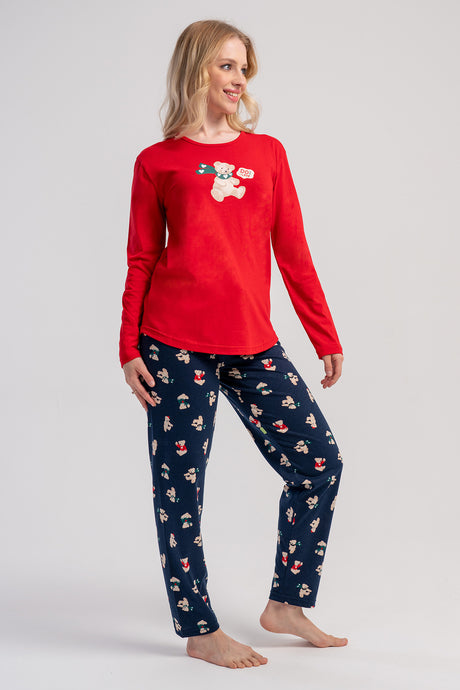 KADIN P.SUPREM O YAKA UZUN KOL ETEGI OVAL PIJAMA TAKIM 503060