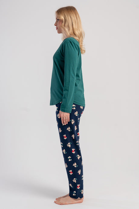 KADIN P.SUPREM O YAKA UZUN KOL ETEGI OVAL PIJAMA TAKIM 503060