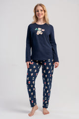 KADIN P.SUPREM O YAKA UZUN KOL ETEGI OVAL PIJAMA TAKIM 503060
