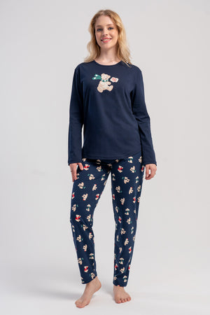 KADIN P.SUPREM O YAKA UZUN KOL ETEGI OVAL PIJAMA TAKIM 503060