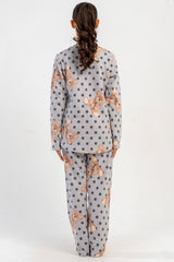 KIZ COCUK 2IPLIK O YAKA UZUN KOL ETEGI OVAL PIJAMA TAKIM(7-8/13-14)