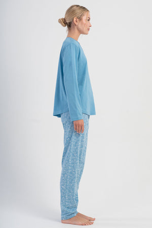 KADIN P.SUPREM XXL V YAKA UZUN KOL ETEGI OVAL PIJAMA TAKIM