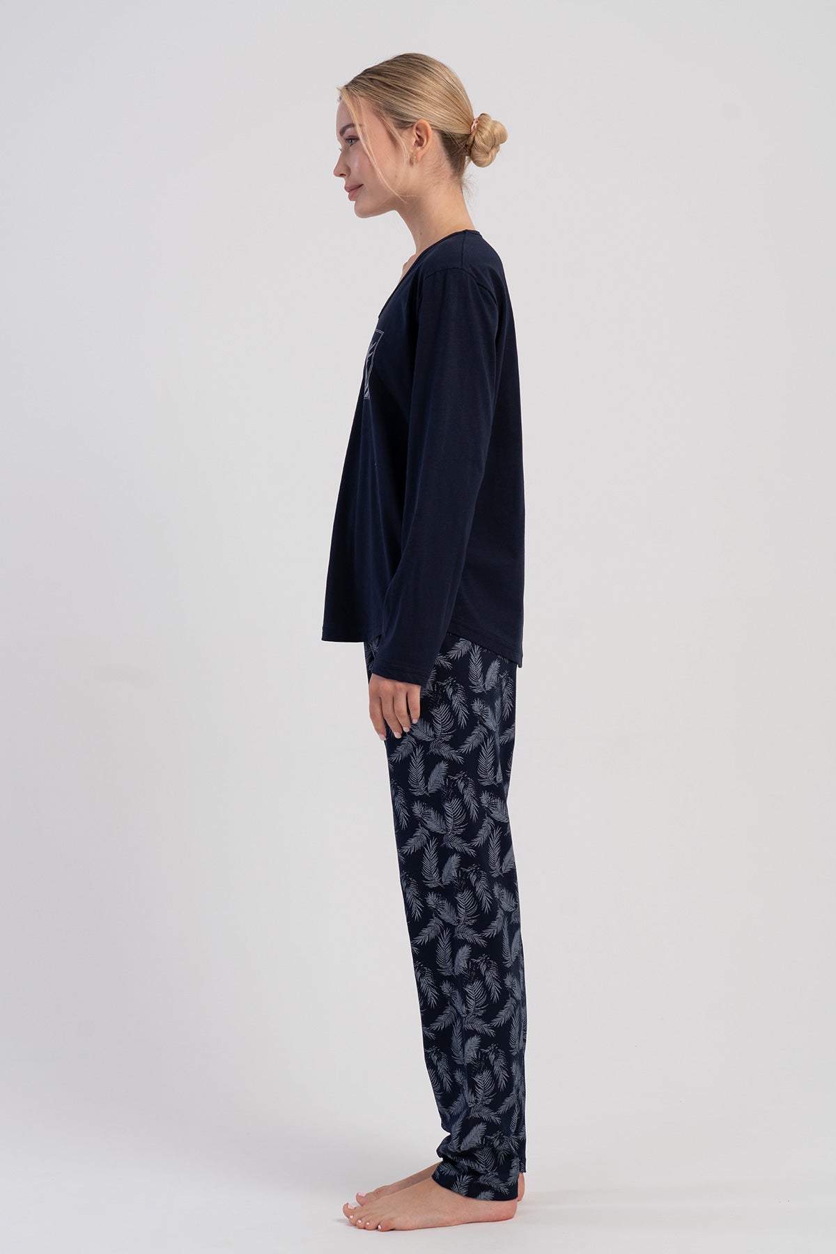 KADIN P.SUPREM BATTAL XXL V YAKA UZUN KOL ETEGI OVAL PIJAMA TAKIM