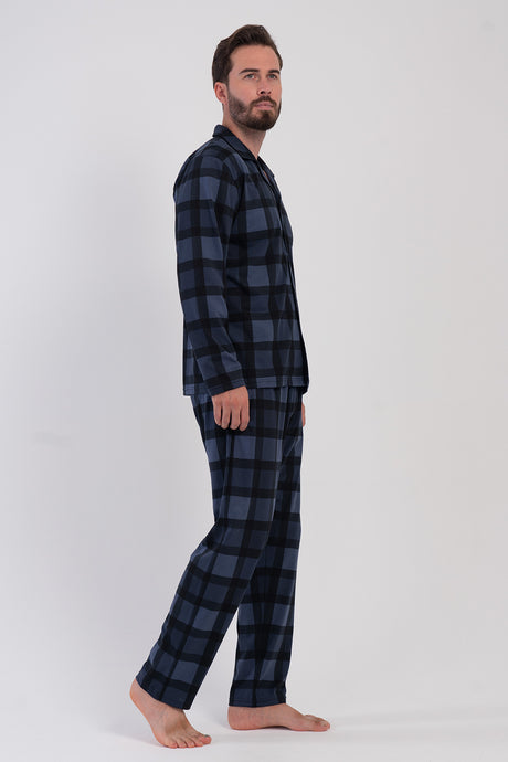 CEPLI ERKEK P.SUPREM XXL GOMLEK YAKA TAMAMI DUGMELI UZUN KOL PIJAMA TAKIM 503185
