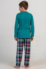 ERKEK COCUK LYC SUPREM O YAKA UZUN KOL PIJAMA TAKIM(9-10/-15-16)