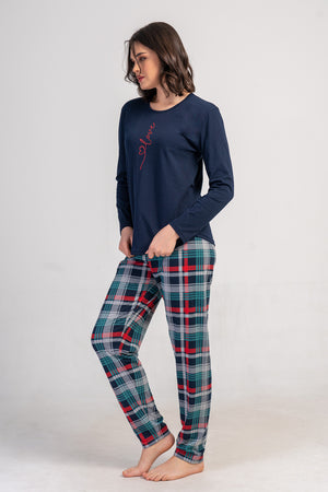 KADIN LYC SUPREM O YAKA UZUN KOL ETEGI OVAL PIJAMA TAKIM