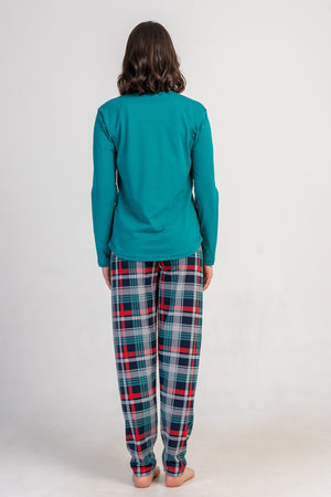KADIN LYC SUPREM O YAKA UZUN KOL ETEGI OVAL PIJAMA TAKIM