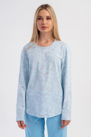 KADIN P.SUPREM O YAKA UZUN KOL ETEGI OVAL PIJAMA TAKIM