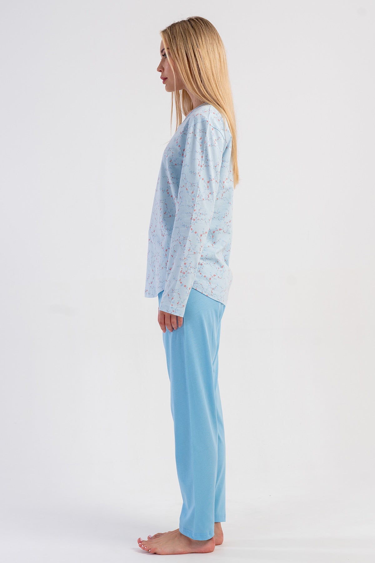KADIN P.SUPREM O YAKA UZUN KOL ETEGI OVAL PIJAMA TAKIM