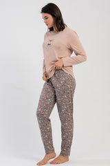 KADIN P.SUPREM XXL O YAKA UZUN KOL ETEGI OVAL PIJAMA TAKIM