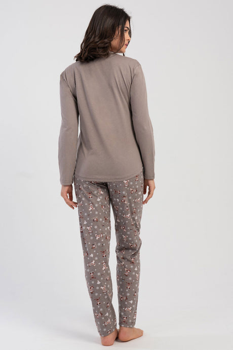 KADIN P.SUPREM XXL O YAKA UZUN KOL ETEGI OVAL PIJAMA TAKIM 503270