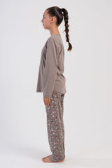 KIZ COCUK P.SUPREM O YAKA UZUN KOL ETEGI OVAL PIJAMA TAKIM(5-6/13-14) 503271