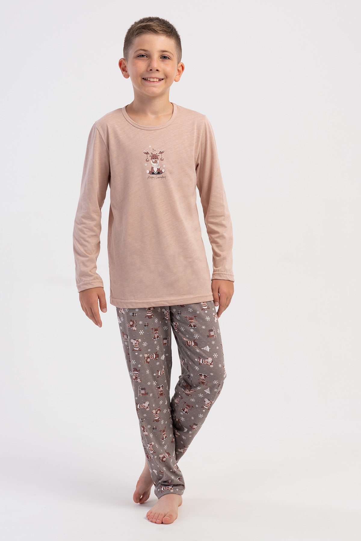 ERKEK COCUK P.SUPREM O YAKA UZUN KOL PIJAMA TAKIM(5-6/13-14) 503272
