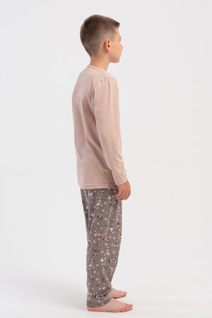 ERKEK COCUK P.SUPREM O YAKA UZUN KOL PIJAMA TAKIM(5-6/13-14) 503272