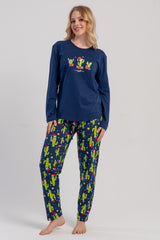 KADIN P.SUPREM O YAKA UZUN KOL ETEGI OVAL PIJAMA TAKIM