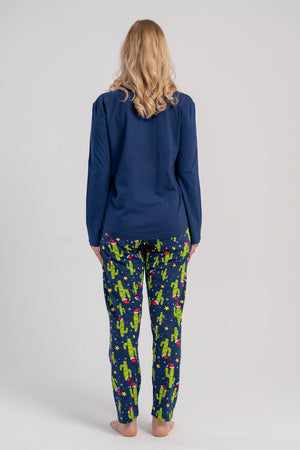 KADIN P.SUPREM O YAKA UZUN KOL ETEGI OVAL PIJAMA TAKIM