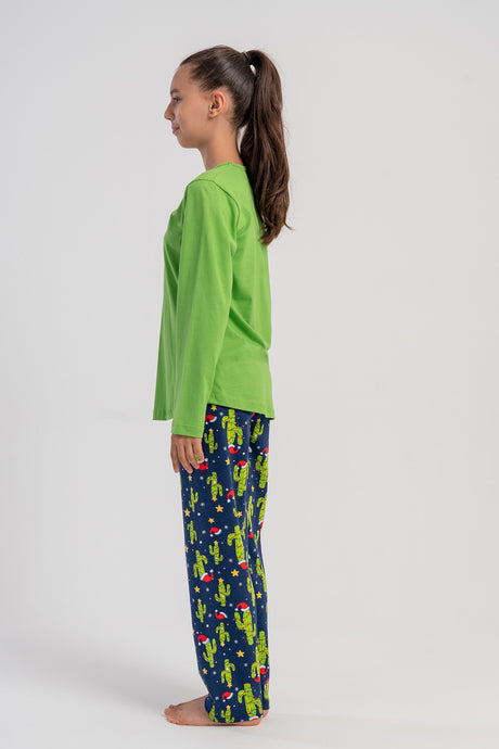 KIZ COCUK P.SUPREM O YAKA UZUN KOL ETEGI OVAL PIJAMA TAKIM(5-6/13-14) 503275