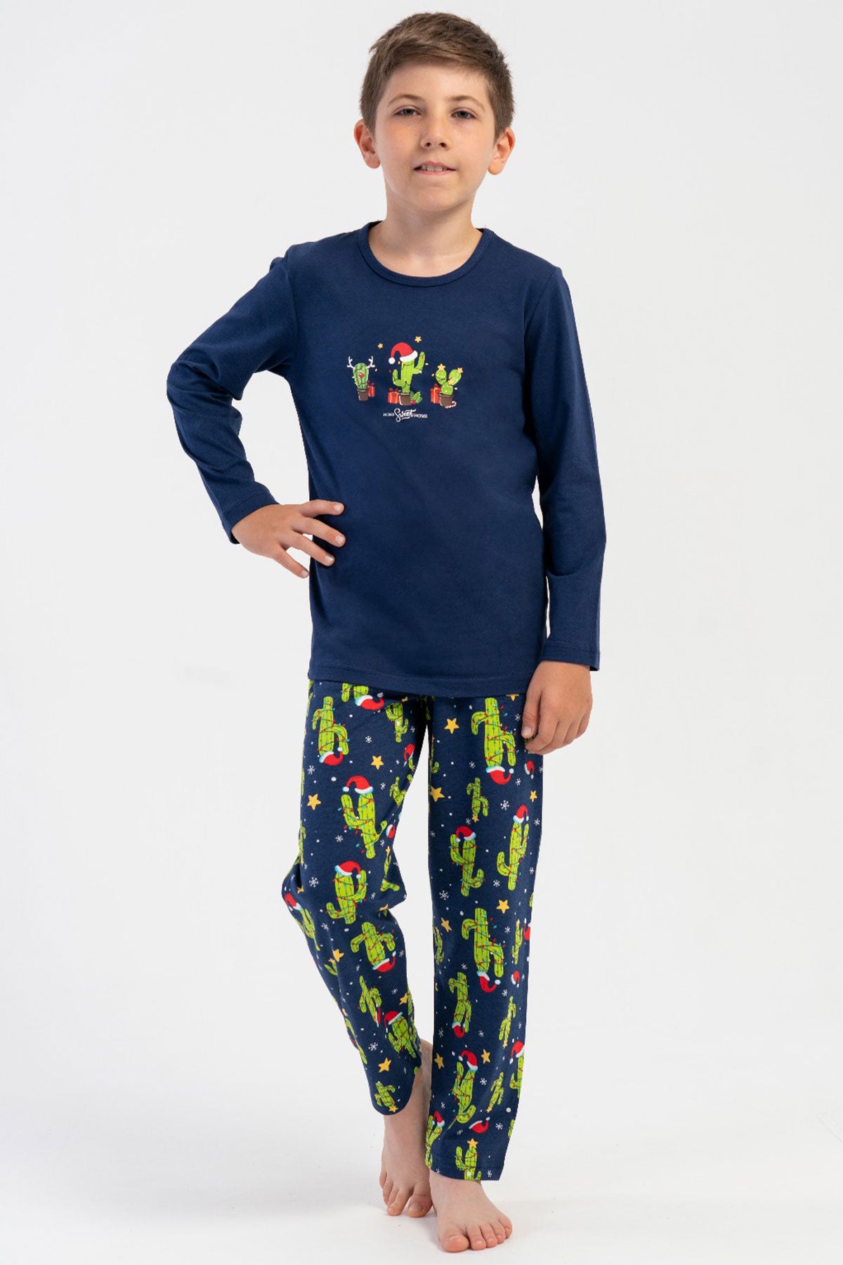 ERKEK COCUK P.SUPREM O YAKA UZUN KOL PIJAMA TAKIM(5-6/13-14)