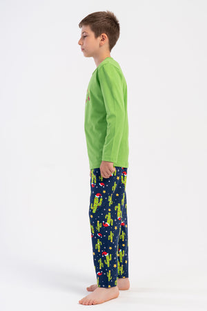 ERKEK COCUK P.SUPREM O YAKA UZUN KOL PIJAMA TAKIM(5-6/13-14) 503276