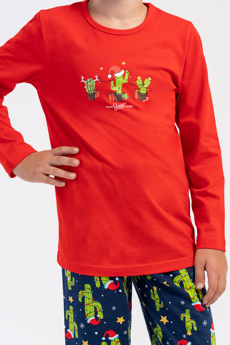 ERKEK COCUK P.SUPREM O YAKA UZUN KOL PIJAMA TAKIM(5-6/13-14) 503276