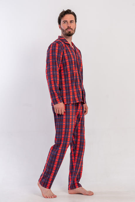 CEPLI ERKEK P.SUPREM GOMLEK YAKA TAMAMI DUGMELI UZUN KOL PIJAMA TAKIM 503286