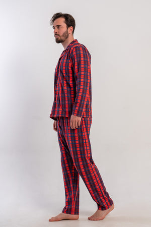 CEPLI ERKEK P.SUPREM GOMLEK YAKA TAMAMI DUGMELI UZUN KOL PIJAMA TAKIM 503286