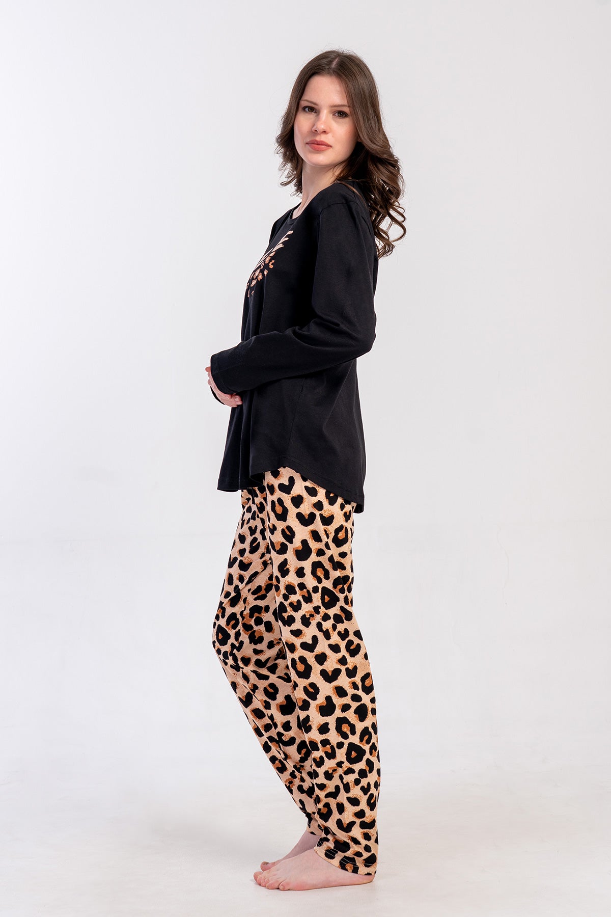 KADIN P.SUPREM BATTAL XXL O YAKA UZUN KOL ETEGI OVAL PIJAMA TAKIM