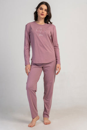 KADIN P.SUPREM XXL O YAKA UZUN KOL ETEGI OVAL PIJAMA TAKIM
