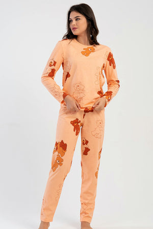 KADIN P.SUPREM O YAKA UZUN KOL ETEGI OVAL PIJAMA TAKIM