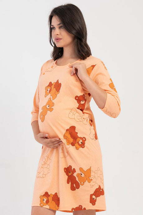 KADIN P.SUPREM CIFT PATLI 3/4KOL HAMILE TUNIK