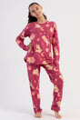 KIZ COCUK 2IPLIK O YAKA UZUN KOL ETEGI OVAL PIJAMA TAKIM(7-8/13-14)