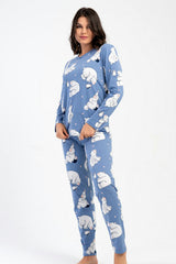KADIN P.SUPREM O YAKA UZUN KOL ETEGI OVAL PIJAMA TAKIM