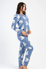 KADIN P.SUPREM O YAKA UZUN KOL ETEGI OVAL PIJAMA TAKIM