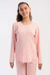 KIZ COCUK KASKORSE UZUN KOL PACASI MANSETLI PIJAMA TAKIM(5/6-9/10)