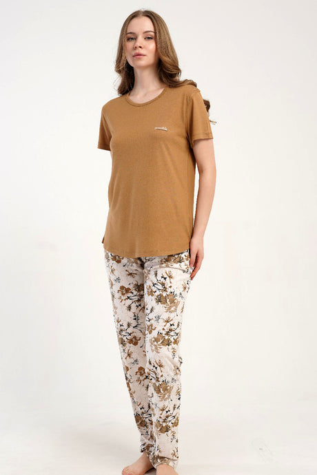 KADIN P.VISCON O YAKA KISA KOL ETEGI OVAL PIJAMA TAKIM 512280