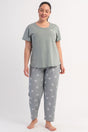 KADIN P.SUPREM BATTAL XXL O YAKA KISA KOL ETEGI OVAL PIJAMA TAKIM