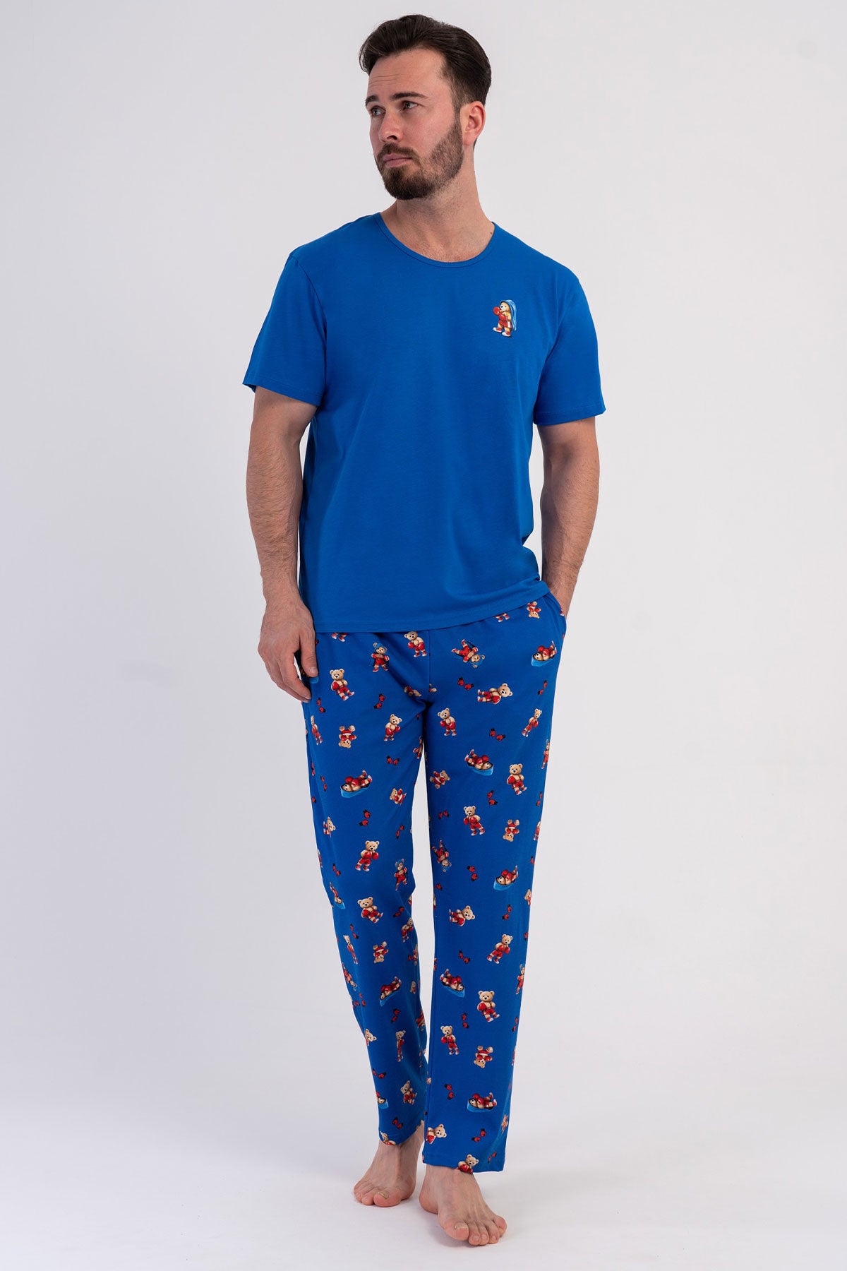 CEPLI ERKEK P.SUPREM O YAKA KISA KOL PIJAMA TAKIM