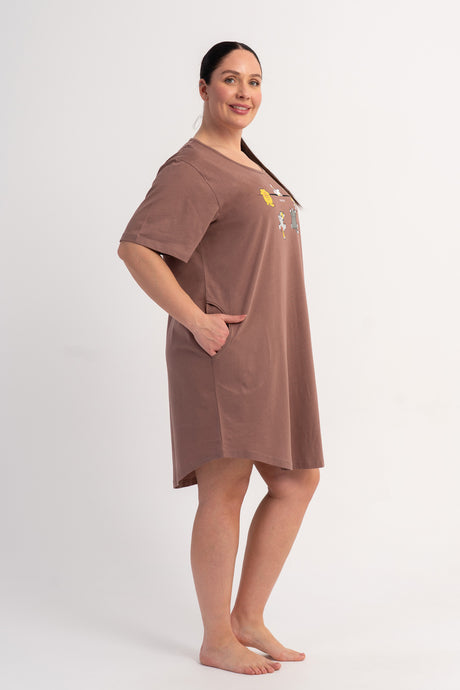 KADIN P.SUPREM XXL O YAKA KISA KOL ETEGI OVAL CEPLI TUNIK 601089