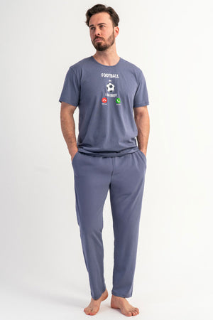 CEPLI ERKEK P.SUPREM XXL BATTAL O YAKA KISA KOL PIJAMA TAKIM