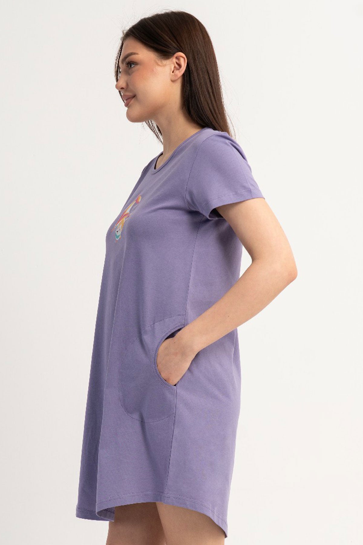 KADIN P.SUPREM O YAKA KISA KOL ETEGI OVAL CEPLI TUNIK 601141