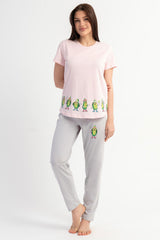 KADIN P.SUPREM O YAKA KISA KOL ETEGI OVAL PIJAMA TAKIM