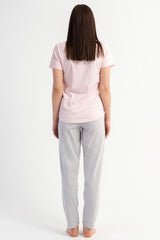 KADIN P.SUPREM O YAKA KISA KOL ETEGI OVAL PIJAMA TAKIM 601155