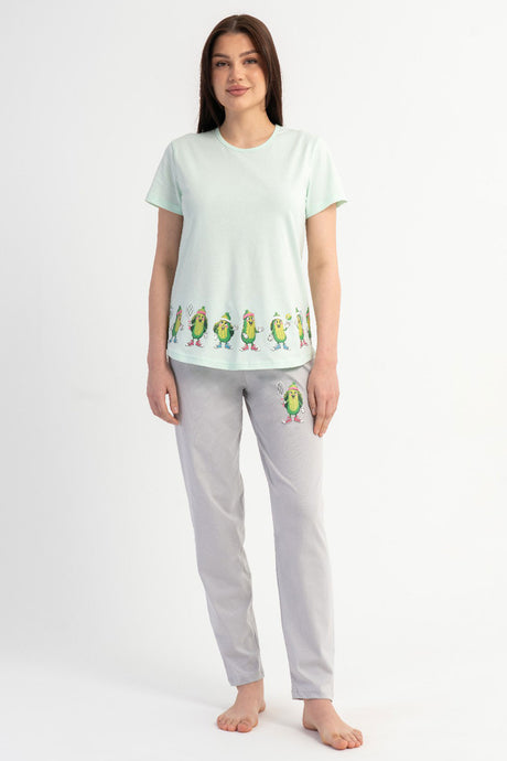 KADIN P.SUPREM O YAKA KISA KOL ETEGI OVAL PIJAMA TAKIM 601155