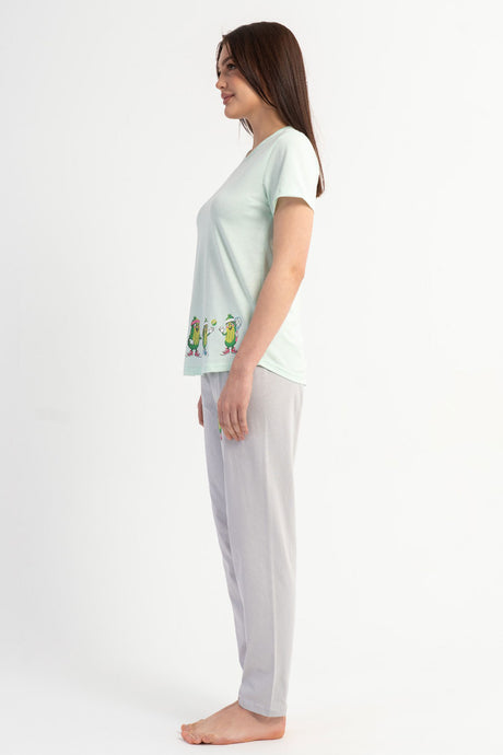 KADIN P.SUPREM O YAKA KISA KOL ETEGI OVAL PIJAMA TAKIM