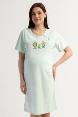 KADIN P.SUPREM CIFT PATLI KISA KOL HAMILE TUNIK 601159