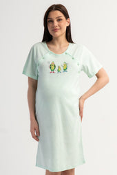 KADIN P.SUPREM CIFT PATLI KISA KOL HAMILE TUNIK 601159