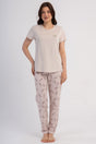 KADIN P.SUPREM O YAKA KISA KOL ETEGI OVAL PIJAMA TAKIM
