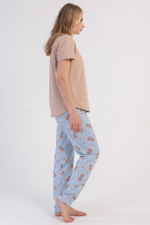 KADIN P.SUPREM O YAKA KISA KOL ETEGI OVAL PIJAMA TAKIM